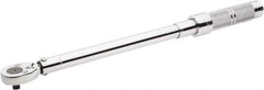 Proto - 3/8" Drive Micrometer Type Ratchet Head Torque Wrench - 34 N/m to 142 N/m Torque, 17" OAL, 0.68 N/m Graduation, Ratchet Head - Industrial Tool & Supply
