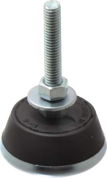 Mason Ind. - 3/8-16 Bolt Thread, 2-1/4" Wide Mount with Glide Cup & Leveling Stud - 400 Max Lb Capacity, 2-1/4" Base Diam - Industrial Tool & Supply
