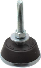 Mason Ind. - 3/8-16 Bolt Thread, 2-1/4" Wide Mount with Glide Cup & Leveling Stud - 400 Max Lb Capacity, 2-1/4" Base Diam - Industrial Tool & Supply