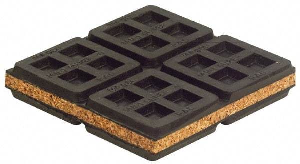 Mason Ind. - 18" Long x 18" Wide x 3/4" Thick, Rubber & Cork, Machinery Leveling Pad & Mat - Industrial Tool & Supply