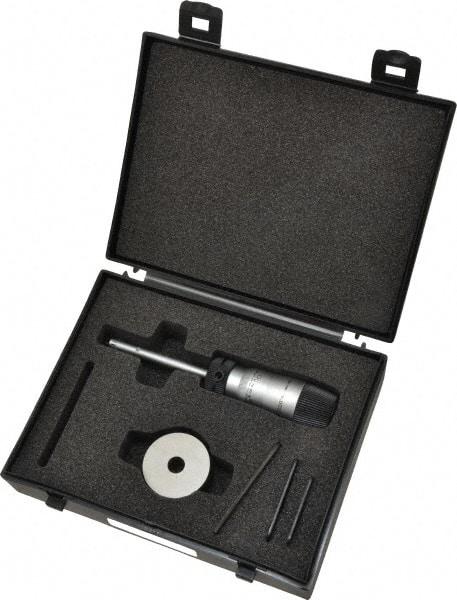 Starrett - 1/4" to 5/16", 2-1/4" Gage Depth, Mechanical Inside Hole Micrometer - 0.0003" Graduation, 0.00015" Accuracy, Ratchet Stop Thimble - Industrial Tool & Supply