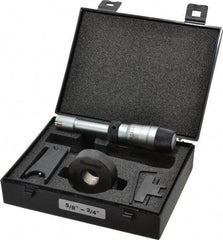Starrett - 5/8" to 3/4", 2-7/16" Gage Depth, Mechanical Inside Hole Micrometer - 0.0003" Graduation, 0.00015" Accuracy, Ratchet Stop Thimble - Industrial Tool & Supply