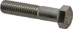 Value Collection - 7/16-14 UNC, 2" Length Under Head Hex Head Cap Screw - Partially Threaded, Grade 316 Stainless Steel, Uncoated, 5/8" Hex - Industrial Tool & Supply