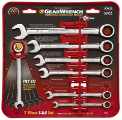 KD TOOLS - 7 Piece, 8 to 18mm Combination Wrench Set - Industrial Tool & Supply