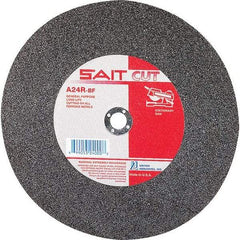 Sait - 14" 36 Grit Aluminum Oxide Cutoff Wheel - 1/8" Thick, 1" Arbor, 4,400 Max RPM, Use with Stationary Tools - Industrial Tool & Supply