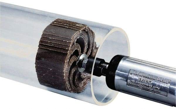 Merit Abrasives - 80 Grit, Coated, Aluminum Oxide Bore Polisher - Medium Grade, 15,000 RPM, Polishes Bores with 2-1/2 to 3" Diam - Industrial Tool & Supply