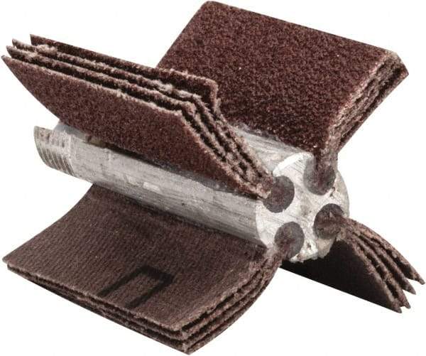 Merit Abrasives - 60 Grit, Coated, Aluminum Oxide Bore Polisher - Medium Grade, 22,000 RPM, Polishes Bores with 1 to 1-1/2" Diam - Industrial Tool & Supply
