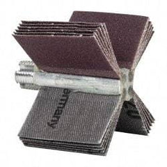 Merit Abrasives - 120 Grit, Coated, Aluminum Oxide Bore Polisher - Fine Grade, 22,000 RPM, Polishes Bores with 1-1/2 to 2" Diam - Industrial Tool & Supply