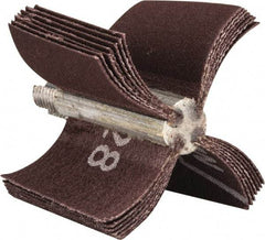 Merit Abrasives - 180 Grit, Coated, Aluminum Oxide Bore Polisher - Very Fine Grade, 22,000 RPM, Polishes Bores with 1-1/2 to 2" Diam - Industrial Tool & Supply