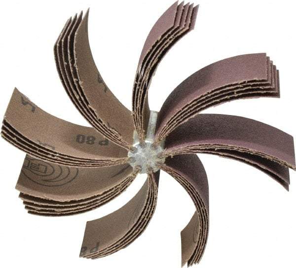 Merit Abrasives - 80 Grit, Coated, Aluminum Oxide Bore Polisher - Medium Grade, 8,000 RPM, Polishes Bores with 5-1/4 to 5-7/8" Diam - Industrial Tool & Supply
