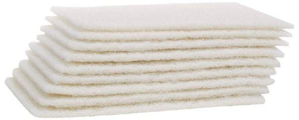 Merit Abrasives - Hand Pad - White, 6" Wide x 9" Long, Nonwoven - Industrial Tool & Supply