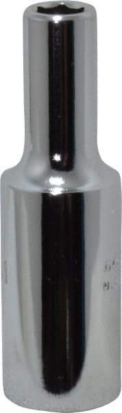 Proto - 3/8" Drive, Deep Hand Socket - 6 Points, 2-1/8" OAL, Chrome Finish - Industrial Tool & Supply