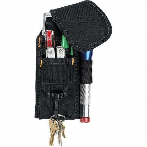 CLC - Cell Phone Holster with 5 Pockets - Ballistic Polyester, Black, 4" Wide x 7" High x 2" Deep - Industrial Tool & Supply