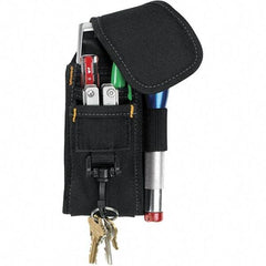 CLC - Cell Phone Holster with 5 Pockets - Ballistic Polyester, Black, 4" Wide x 7" High x 2" Deep - Industrial Tool & Supply