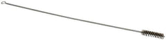 Schaefer Brush - 3" Long x 3/4" Diam Stainless Steel Long Handle Wire Tube Brush - Single Spiral, 27" OAL, 0.007" Wire Diam, 3/8" Shank Diam - Industrial Tool & Supply