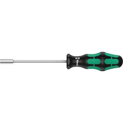 Wera - 13mm Solid Shaft Nutdriver - Cushion Grip Handle, 237mm OAL - Industrial Tool & Supply