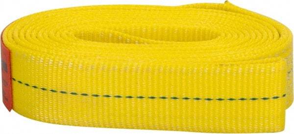 Lift-All - 8' Long x 2" Wide, 6,400 Lb Vertical Capacity, 1 Ply, Polyester Web Sling - 5,000 Lb Choker Capacity, Yellow - Industrial Tool & Supply