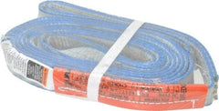 Lift-All - 12' Long x 1" Wide, 1,600 Lb Vertical Capacity, 1 Ply, Polyester Web Sling - 1,250 Lb Choker Capacity, Silver (Color) - Industrial Tool & Supply