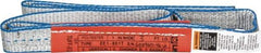 Lift-All - 3' Long x 1" Wide, 1,600 Lb Vertical Capacity, 1 Ply, Polyester Web Sling - 1,250 Lb Choker Capacity, Silver (Color) - Industrial Tool & Supply
