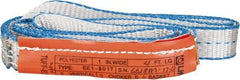 Lift-All - 4' Long x 1" Wide, 1,600 Lb Vertical Capacity, 1 Ply, Polyester Web Sling - 1,250 Lb Choker Capacity, Silver (Color) - Industrial Tool & Supply