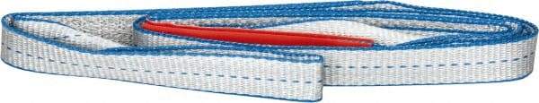 Lift-All - 6' Long x 1" Wide, 1,600 Lb Vertical Capacity, 1 Ply, Polyester Web Sling - 1,250 Lb Choker Capacity, Silver (Color) - Industrial Tool & Supply