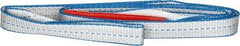 Lift-All - 6' Long x 1" Wide, 1,600 Lb Vertical Capacity, 1 Ply, Polyester Web Sling - 1,250 Lb Choker Capacity, Silver (Color) - Industrial Tool & Supply