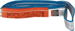 Lift-All - 12' Long x 1" Wide, 1,600 Lb Vertical Capacity, 1 Ply, Polyester Web Sling - 1,250 Lb Choker Capacity, Silver (Color) - Industrial Tool & Supply