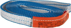 Lift-All - 16' Long x 1" Wide, 1,600 Lb Vertical Capacity, 1 Ply, Polyester Web Sling - 1,250 Lb Choker Capacity, Silver (Color) - Industrial Tool & Supply