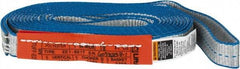 Lift-All - 18' Long x 1" Wide, 1,600 Lb Vertical Capacity, 1 Ply, Polyester Web Sling - 1,250 Lb Choker Capacity, Silver (Color) - Industrial Tool & Supply