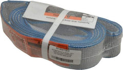Lift-All - 10' Long x 2" Wide, 3,200 Lb Vertical Capacity, 1 Ply, Polyester Web Sling - 2,500 Lb Choker Capacity, Silver (Color) - Industrial Tool & Supply