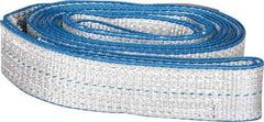 Lift-All - 14' Long x 2" Wide, 3,200 Lb Vertical Capacity, 1 Ply, Polyester Web Sling - 2,500 Lb Choker Capacity, Silver (Color) - Industrial Tool & Supply