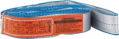 Lift-All - 16' Long x 2" Wide, 3,200 Lb Vertical Capacity, 1 Ply, Polyester Web Sling - 2,500 Lb Choker Capacity, Silver (Color) - Industrial Tool & Supply