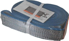Lift-All - 18' Long x 2" Wide, 3,200 Lb Vertical Capacity, 1 Ply, Polyester Web Sling - 2,500 Lb Choker Capacity, Silver (Color) - Industrial Tool & Supply