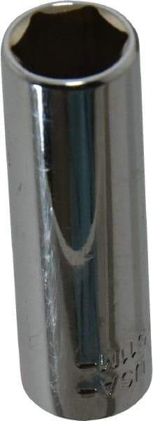 Blackhawk by Proto - 1/4" Drive, Deep Hand Socket - 6 Points, 1-15/16" OAL, Chrome Finish - Industrial Tool & Supply