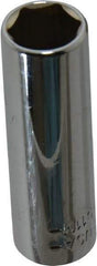 Blackhawk by Proto - 1/4" Drive, Deep Hand Socket - 6 Points, 1-15/16" OAL, Chrome Finish - Industrial Tool & Supply