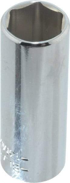 Blackhawk by Proto - 1/4" Drive, Deep Hand Socket - 6 Points, 1-15/16" OAL, Chrome Finish - Industrial Tool & Supply