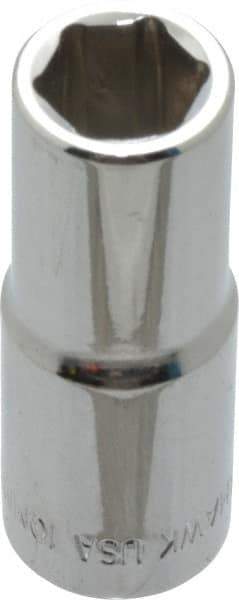 Blackhawk by Proto - 3/8" Drive, Deep Hand Socket - 6 Points, 1-13/16" OAL, Chrome Finish - Industrial Tool & Supply