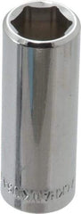 Blackhawk by Proto - 3/8" Drive, Deep Hand Socket - 6 Points, 1-13/16" OAL, Chrome Finish - Industrial Tool & Supply