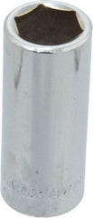 Blackhawk by Proto - 3/8" Drive, Deep Hand Socket - 6 Points, 2-7/64" OAL, Chrome Finish - Industrial Tool & Supply