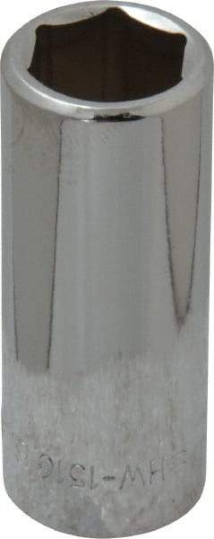 Blackhawk by Proto - 1/2", 3/8" Drive, Deep Hand Socket - 6 Points, 1-7/8" OAL, Chrome Finish - Industrial Tool & Supply