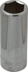 Blackhawk by Proto - 1/2", 3/8" Drive, Deep Hand Socket - 6 Points, 1-7/8" OAL, Chrome Finish - Industrial Tool & Supply