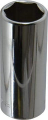 Blackhawk by Proto - 5/8", 3/8" Drive, Deep Hand Socket - 6 Points, 2-3/32" OAL, Chrome Finish - Industrial Tool & Supply