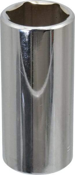 Blackhawk by Proto - 3/4", 3/8" Drive, Deep Hand Socket - 6 Points, 2-13/64" OAL, Chrome Finish - Industrial Tool & Supply