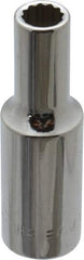 Blackhawk by Proto - 3/8" Drive, Deep Hand Socket - 12 Points, 2-7/64" OAL, Chrome Finish - Industrial Tool & Supply