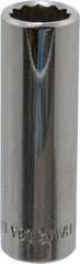 Blackhawk by Proto - 3/8" Drive, Deep Hand Socket - 12 Points, 1-13/16" OAL, Chrome Finish - Industrial Tool & Supply