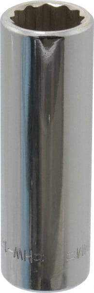 Blackhawk by Proto - 3/8" Drive, Deep Hand Socket - 12 Points, 1-13/16" OAL, Chrome Finish - Industrial Tool & Supply