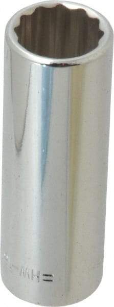 Blackhawk by Proto - 3/8" Drive, Deep Hand Socket - 12 Points, 1-13/16" OAL, Chrome Finish - Industrial Tool & Supply