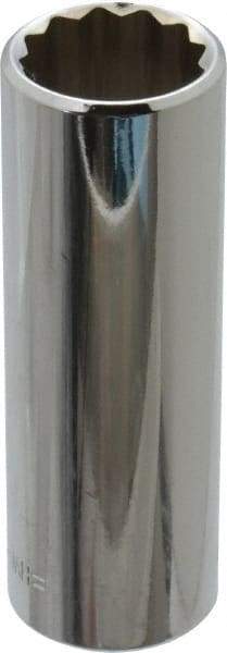 Blackhawk by Proto - 3/8" Drive, Deep Hand Socket - 12 Points, 2-3/4" OAL, Chrome Finish - Industrial Tool & Supply