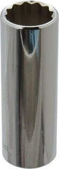 Blackhawk by Proto - 3/8" Drive, Deep Hand Socket - 12 Points, 2-3/4" OAL, Chrome Finish - Industrial Tool & Supply