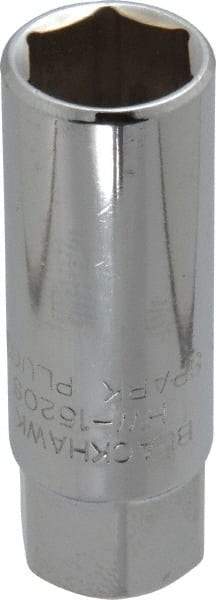 Blackhawk by Proto - 5/8", 3/8" Drive, Spark Plug Hand Socket - 6 Points, 2-1/2" OAL, Chrome Finish - Industrial Tool & Supply